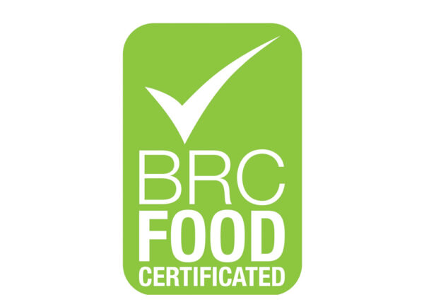Green BRC Food Certified logo with a white checkmark