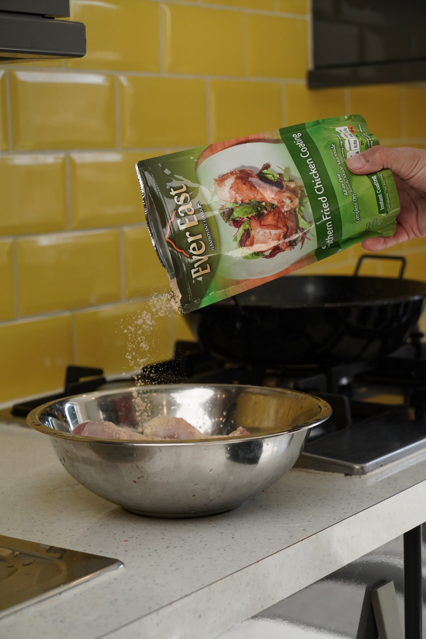Ever East tandoori chicken, lamb and fish marinades arranged with cooked tandoori dishes a
